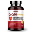 ZEBORA CoQ10-600mg-Softgels - Extra Strength Coenzym Q10 mit PQQ, Omega-3 & BioPerine - High Absorption CoQ10 ergänzt Antioxidans (Ubichinon) für Herzgesundheit & Energieproduktion, 120 Softgels