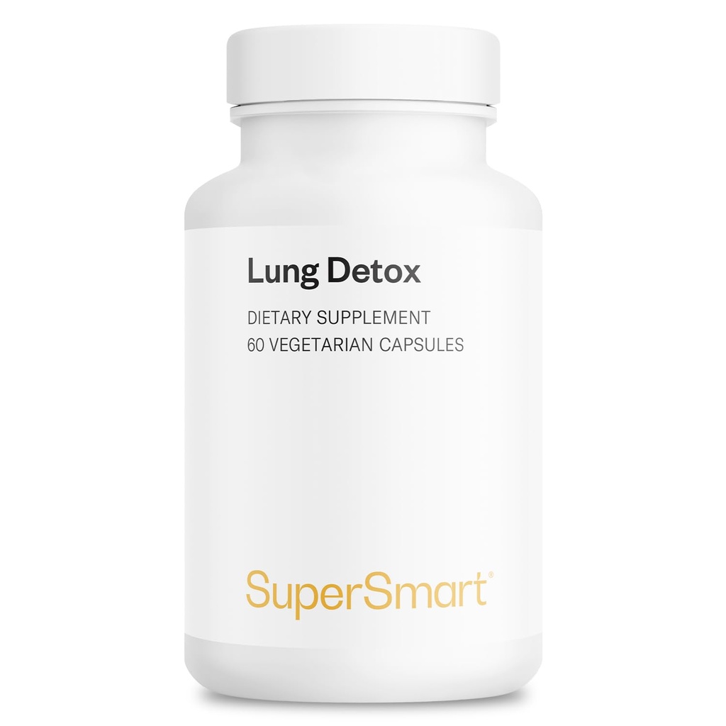 Supersmart - Détox pulmonaire (formule avancée) - avec Quercetin, Bromelain, Curcuminoides, EGCG.