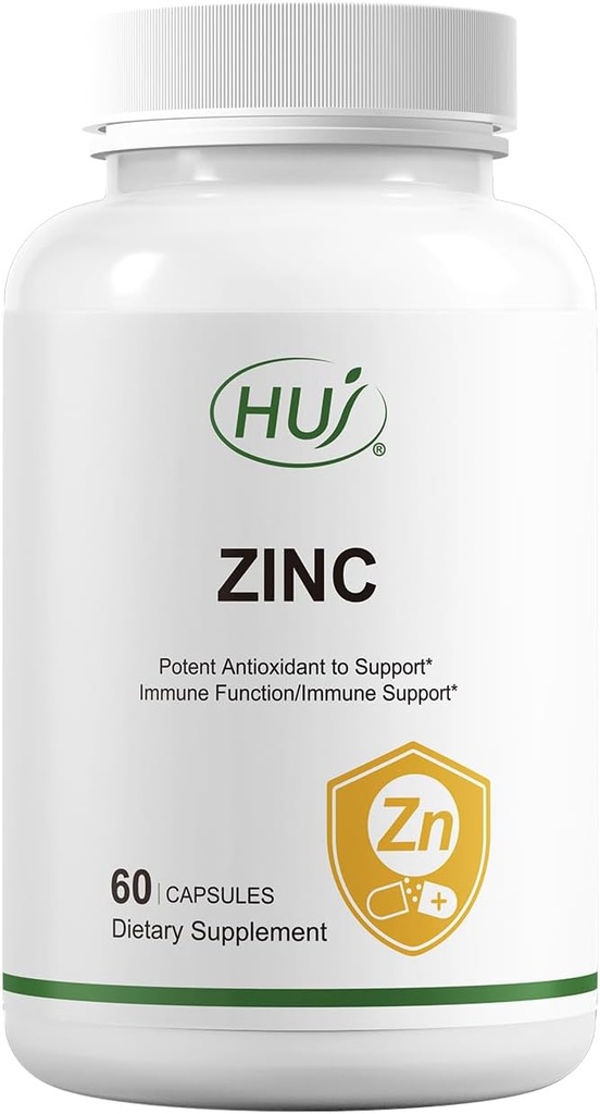 HUJ Zink, 60 Kapseln, Potent Antioxidans für Immununterstützung