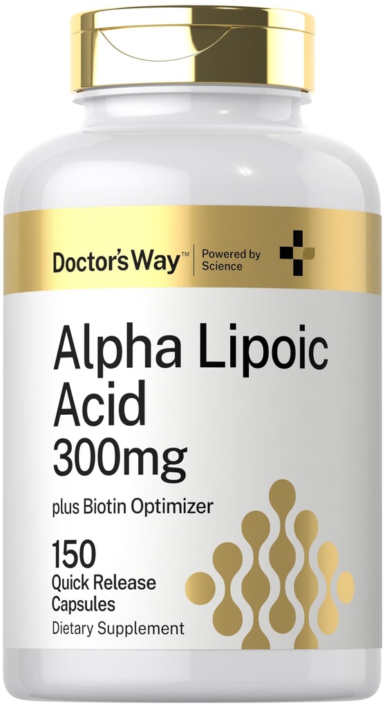 Doctor's Way Alpha Lipoic Acid 300mg | 150 Kapseln | mit Biotin Optimizer | ALA Supplement | Non-GMO, Glutenfrei