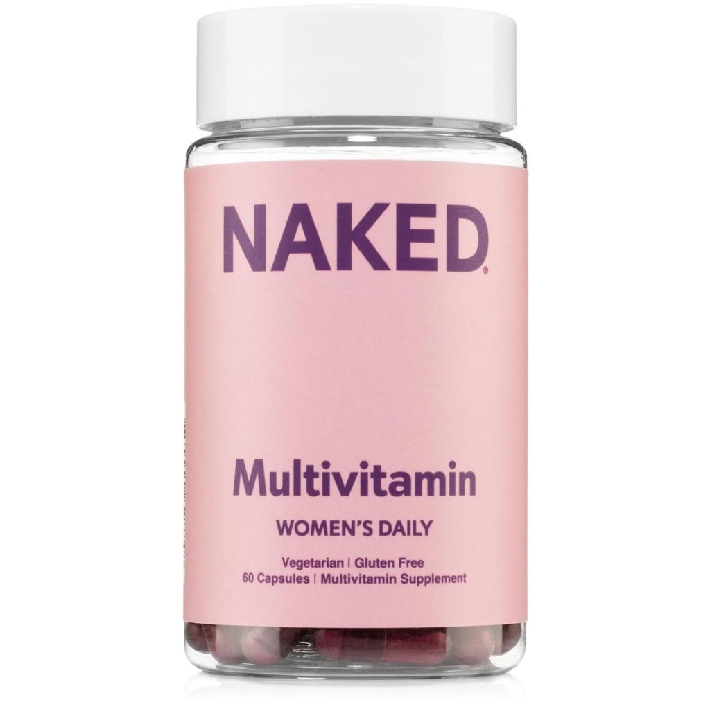 NAKED Ernährung Frauen Multi - Täglich Multivitamin - Vitamine A, C, E, Selen, Zink, Obst und Super Green Extrakte, um Immununterstützung zu steigern - Glutenfreie und vegetarische Vitamine, 60 Kapseln