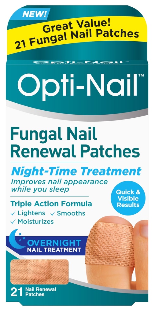 Opti-Nail Fungal Nail Renewal Patches - 21 Patches, Nacht-Behandlung verbessert Nail-Auftritt während Sie schlafen