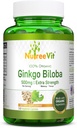 NutreeVit Ginkgo Biloba Capsules de supplément à base de plantes (240 Nombre)