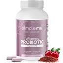 Simpleme Womens Probiotics with Prebiotics, Cranberry - Vaginal Probiotics for Women - Für pH Balance, UTI, Vaginal Health, Gut Flora - Frauen Probiotics Supplement Complex for Wellness - 60 Kapseln