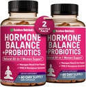 (2 Pack) Hormon Balance + Probiotika für Frauen (3450mg) Natürliches Relief für Menopause, Hot Flashes, PMS, Bloating | 4:1 Chasteberry, Dong Quai, Black Cohosh | Non GMO|240 V Capsules