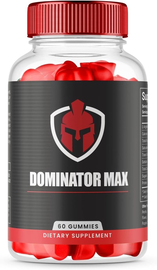 (1 Pack) Dominateur Max Gummies Formule avancée pour la performance maximale, tout supplément naturel extra-fort, dominateur Max Gummies pour la croissance musculaire et le soutien de la santé globale (60 Gummies)