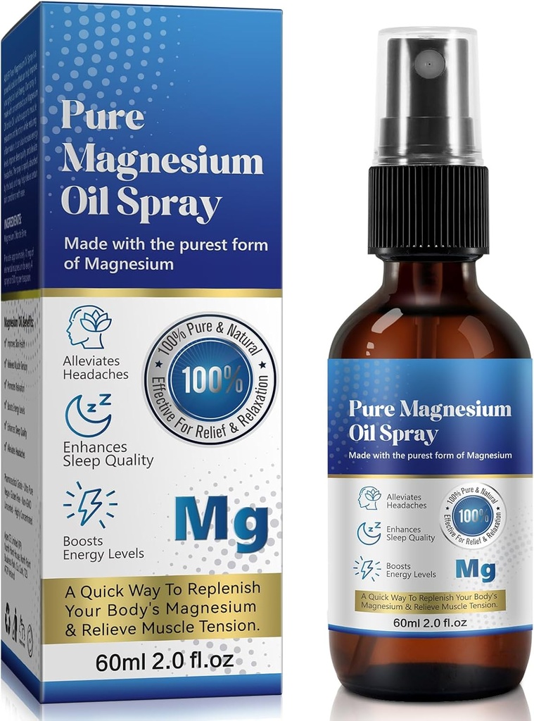 Generic 2 Fl Oz Magnesium Öl Spray - Pure & Organic - High Concentration Magnesium - Non-GMO, Gluten-Free - einfach zu absorbieren (1pc)