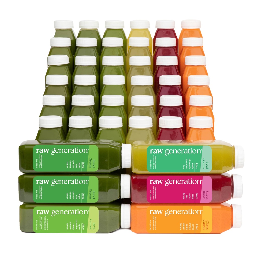 Raw Generation Skinny Cleanse – 7-Day Juice Cleanse für Weight Loss, Detox, Reduzierte Bloating & Erhöhte Energie – 42 Kalt-Pressed Juices to Crush Cravings & Reset Your Diet