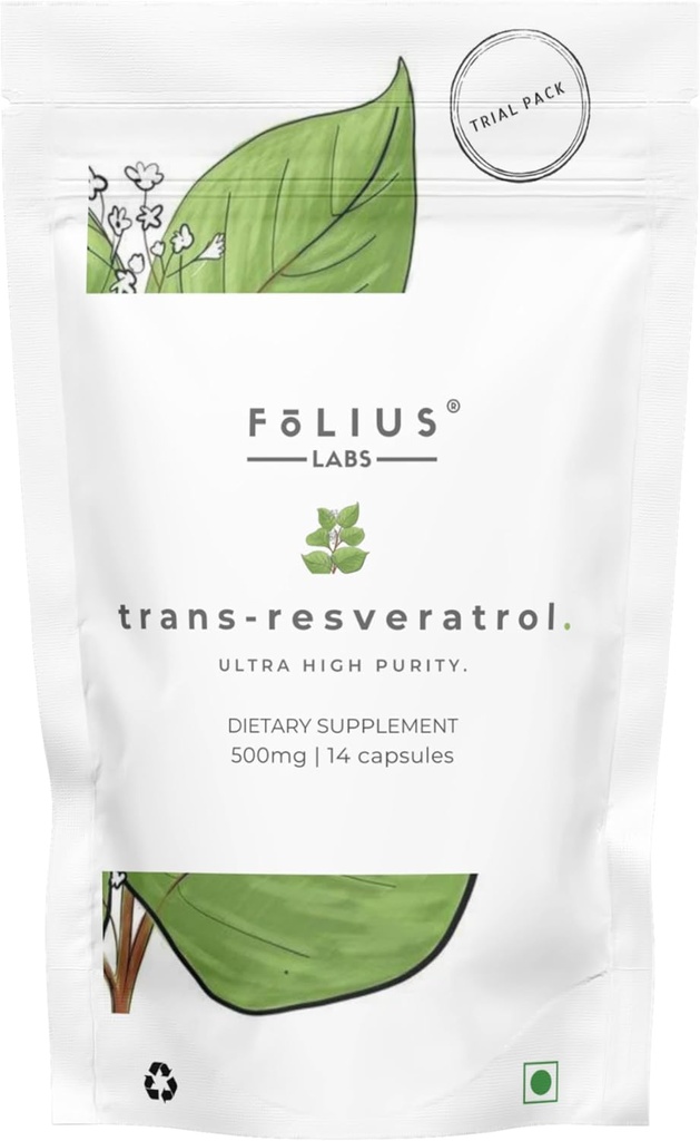 Ultra High Purity Resveratrol Kapseln - 99% Trans-Resveratrol - Japanischer Knotweed Extrakt - Unterstützung Immunität, Unterstützung gesundes Altern - (1 Woche Trial Pack)
