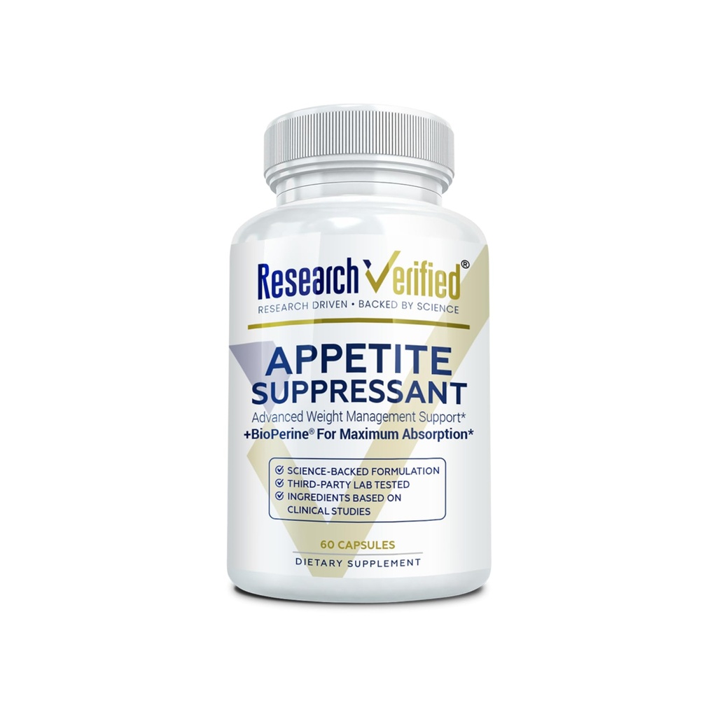 Recherche Verfied Appetite Suppresseur - Curb Cravings, Reach Satiety, Boost Metabolism - 60 Capsules - Pack de 1