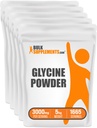 BulkSupplements.com Poudre de Glycine - Suppléments de Glycine, Supplément Acid Amino - Sans aromatisé et sans gluten, 3g par portion, 1kg (paquet de 5) (11 lbs)