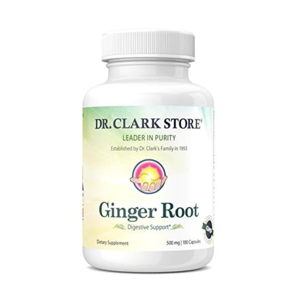 Dr. Clark Ginger Root Supplement - Verdauungshilfe - 500 mg 100 Gelatin Kapseln