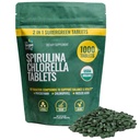 Auf Target Living Organic Spirulina Chlorella | Supergreens | USDA Organic | 1000 Tablets - 250 G (8.8 oz) | Vegan | Immununterstützung | Alkalyzing | Nährstoffdichte dicht | Protein Dense