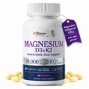 Magnesium Glycinate 400mg Softgels,kleine, glatte Kapseln, Gentle on Stomach,mit Vitamin D3 & K2 für Schlaf,Relax,Muscle,Bone Health