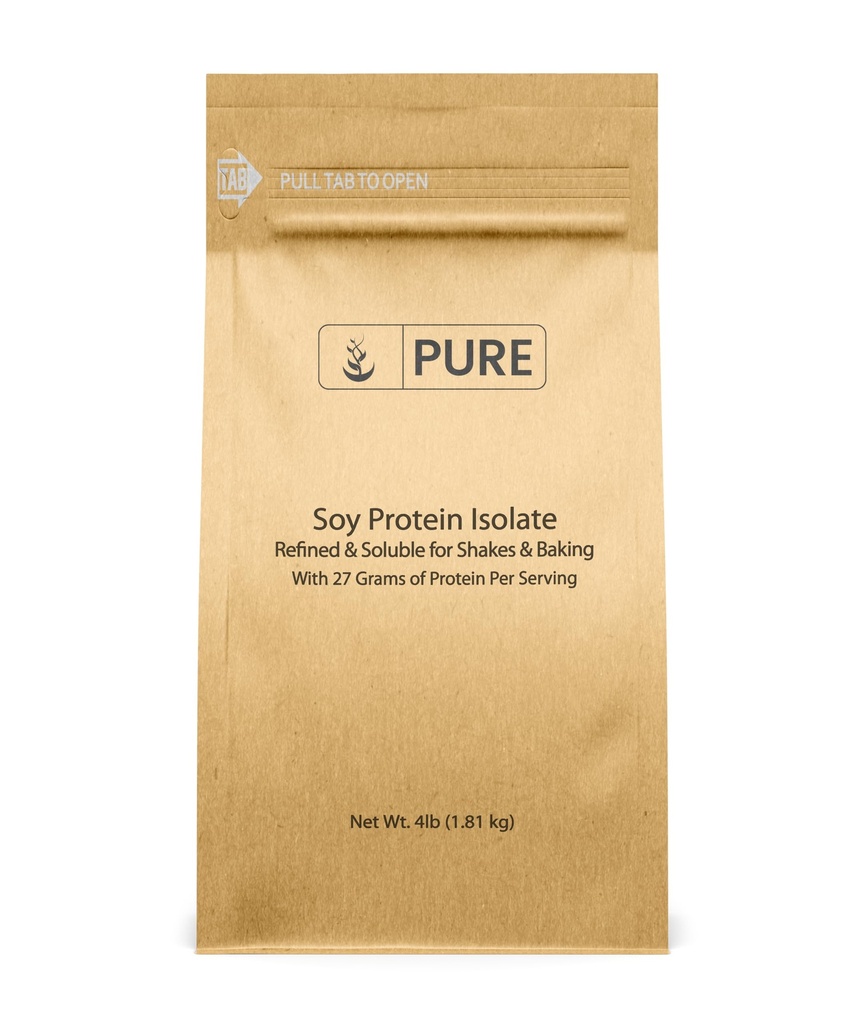 INGRÉDIENTS ORIGINALS Isolate de protéines de soja (4 lb) Toujours pur, sans remplissage ni additifs