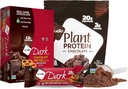 NuGo Dark Chocolate Pretzel w/SS, 12g Vegan Protein, Glutenfrei, Kosher Pareve, Non-GMO, 12 Graf und NuGo Pflanzenproteinpulver, Schokolade, 20g Protein, 3g Zucker, 25 Portionen