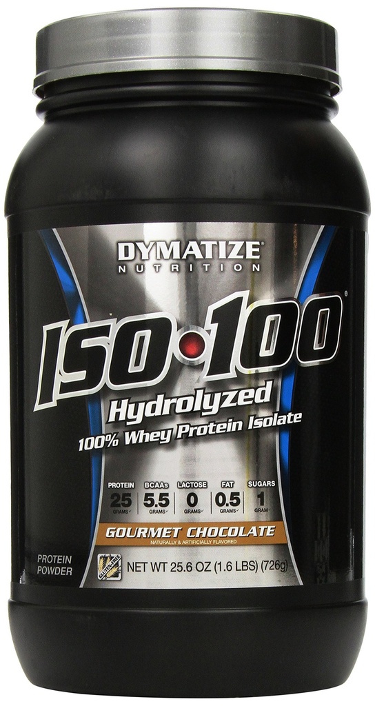 Dymatiser la poudre de protéines de lactosérum ISO 100 avec 25g de chocolat hydrolysé, 1,6 livre (paquet de 1), 25.6 once