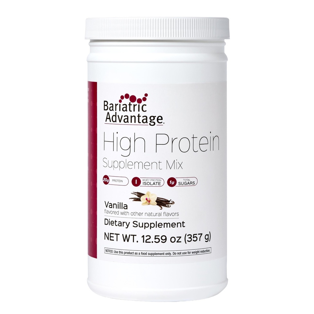 Bariatric Advantage High Protein Supplement Mix - Bariatric Protein Powder - 20 g Protein - für Pre- & Post-Bariatric Chirurgie Patienten - mit Eisen, Calcium &amp; Mehr - 14 Servierungen - Vanille