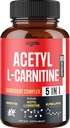 Acetyl L-Carnitin-Ergänzung - 2600mg 3 Monate - Blended with Alpha Lipoic Acid, Green Tea, Green Coffee Bean & Raspberry Ketone - Memory & Brain Health Support, Non-GMO - 90 Vegan Kapseln