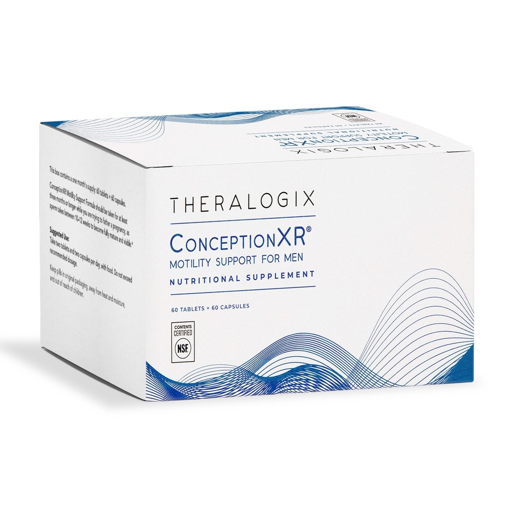 Theralogix ConceptionXR Formule de soutien de la motilité - Vitamines préconceptionnelles pour le soutien de la fertilité - Suppléments de fertilité masculins pour la santé du sperme* - Certifié NSF - 60 onglets + 60 capsules (30 jours d'approvisionnement)