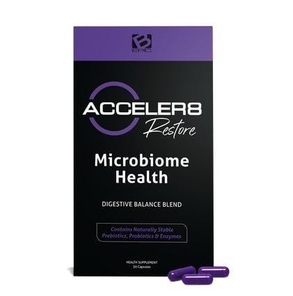 Bepic's Acceler8 Restore | 1 Box | 1 Month Supply | 30 Capsules | Purple Capsules | Detox and Cleanse | Gut and Digestive Health