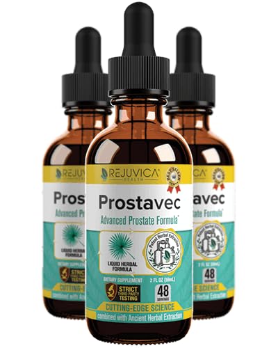 Prostavec Advanced Prostate Support Supplement - Flüssige Formel für schnellere Absorption mit Pygeum, Saw Palmetto, Sting Nettle + Turmeric & Damiana - Vegan, Non-GMO - 6 fl oz
