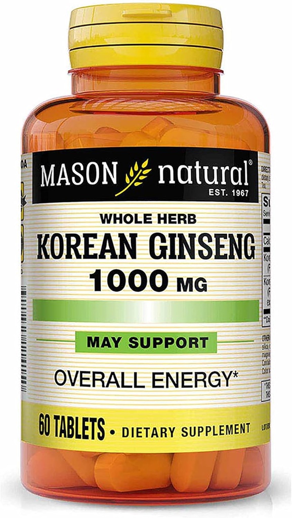 Mason Vitamins Mason Korean Ginseng 1000mg Tabletten