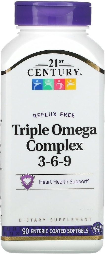 21e CENTURY Omega 3-6-9 Complexe enduit 90 Softgels