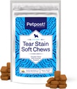 Petpost Tear Stain Remover Weiche Chews für Hunde | 90 Graf Chicken Flavor Hunde Tear Stain Support Supplement | Sanfte Augenpflege für Weiße Hunde & Licht Rassen | Tylosin kostenlos, Made in USA