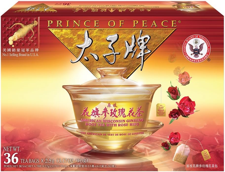 Prince of Peace®American Ginseng Rose Tea (36 Beutel)