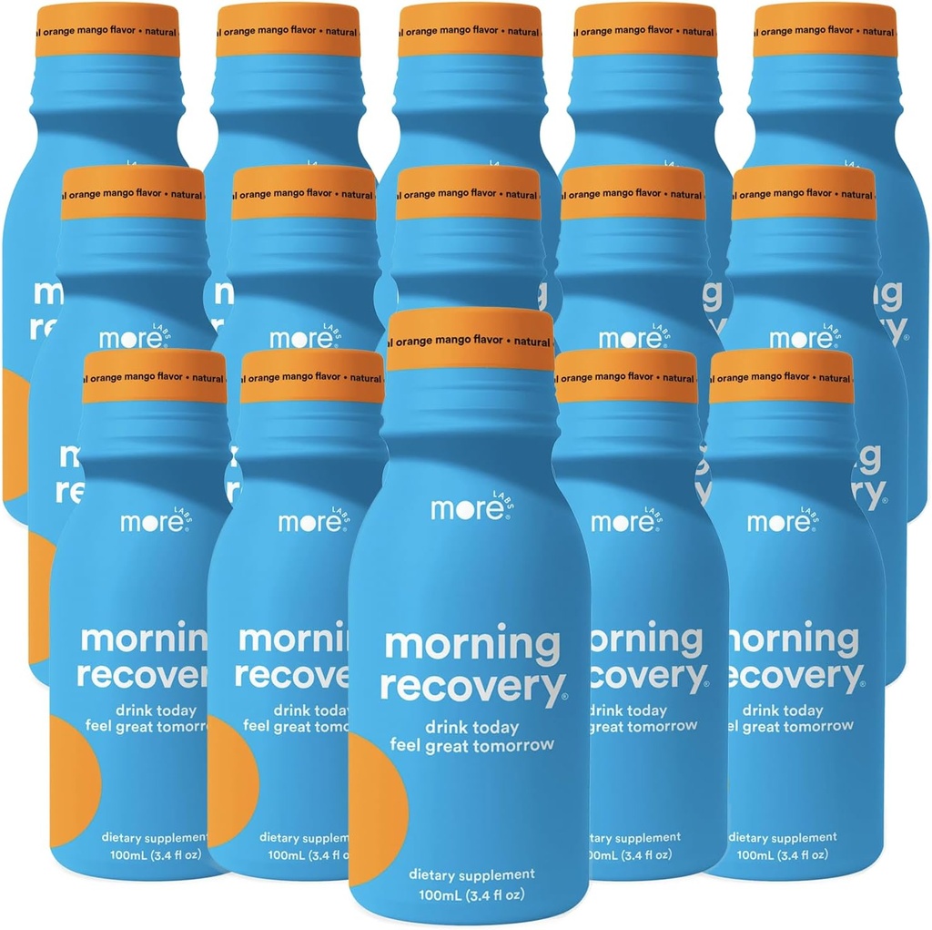 Plus Labs Morning Recovery Orange Mango Flavor Electrolyte & Lait Thistle Buvez 15 Packs d'hydrater pendant la consommation de DHM liquide hautement soluble