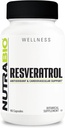 NutraBio-Resveratrol-Ergänzung, 500mg - Natürliches Antioxidans, um freie Radikale zu bekämpfen und gesundes Altern zu unterstützen, 90 Kapseln