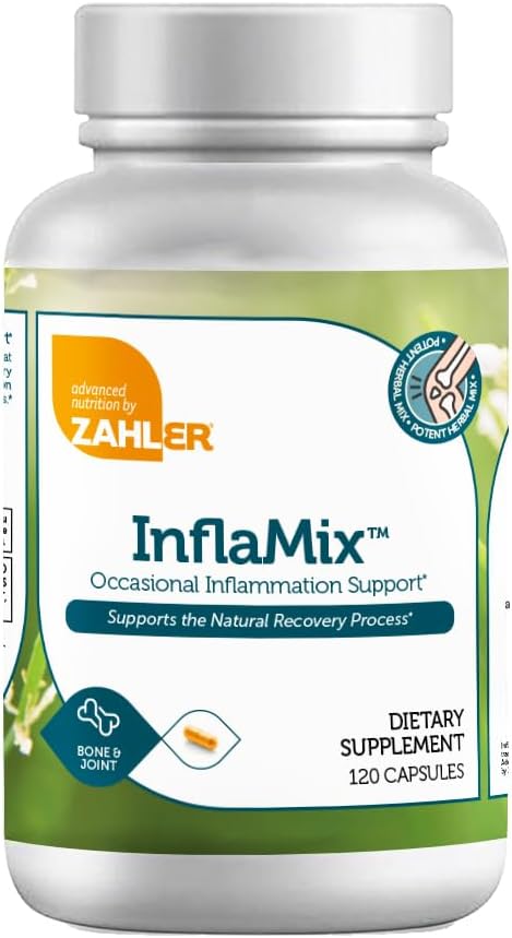 Zahler InflaMix, Turmeric und mehr, unterstützt gesunde Entzündungsreaktion, 360 Kapseln.