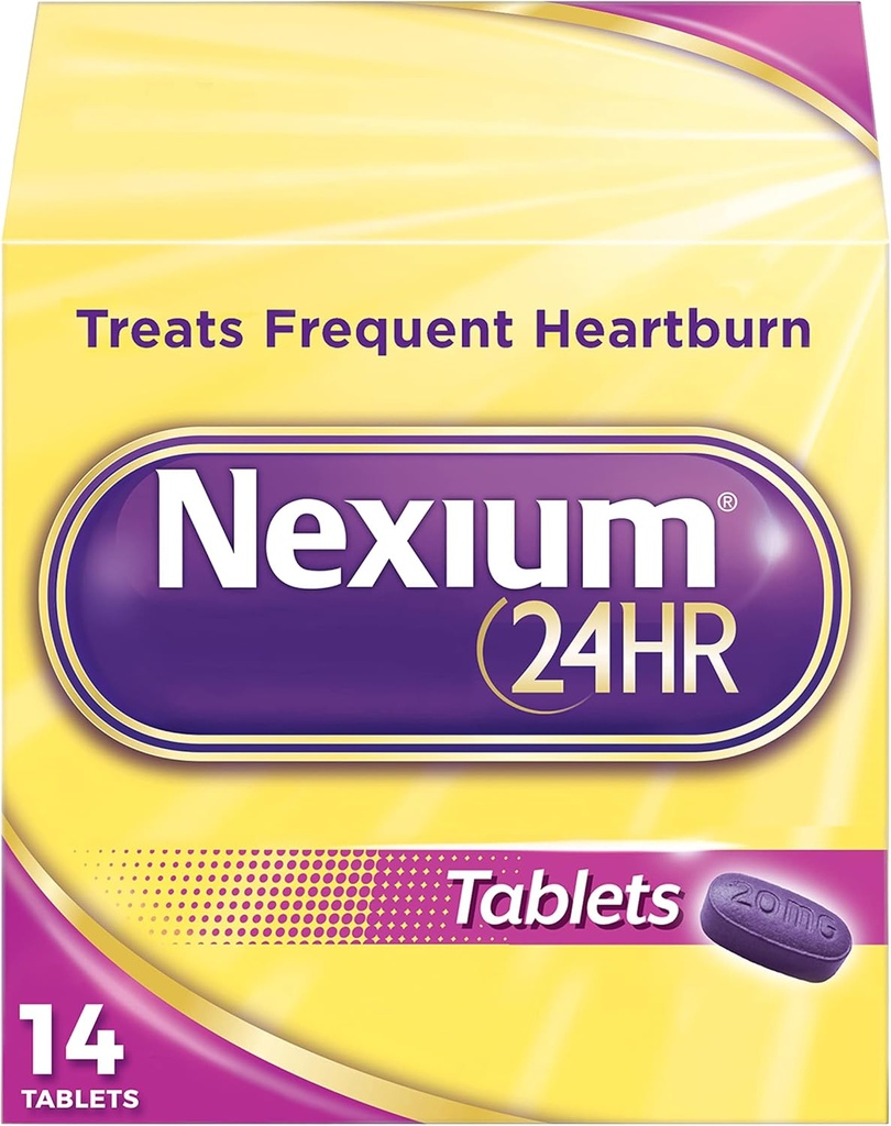 Nexium 24HR Delayed Release Heartburn Relief Tabletten, Esomeprazol Magnesium Säure Reducer, 20 mg, 14 Count