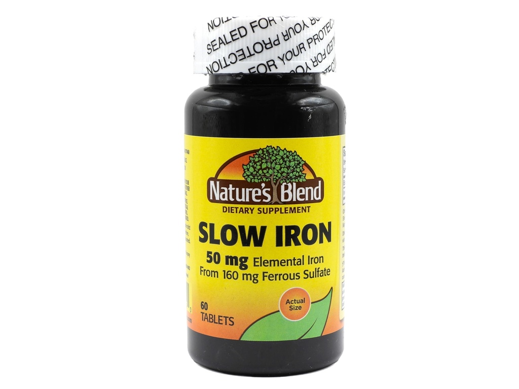 Nature's Blend Slow Iron 50 mg (160 mg) Vergleich zu Slow Fe® 60 Tabletten
