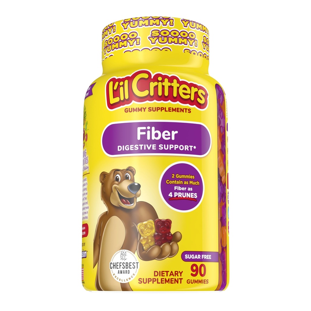 Vitafusion Fiber Well Fit Gummis, 90 Count und L’il Critters Kids Fiber Gummis, 90 Gummies