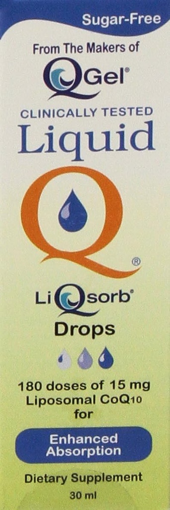 Flüssige Q® LiQsorb® Liposomal CoQ10 Tropfen (Non Flavored, Sugar Free, Non GMO) 30ml