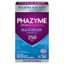 Phazyme Maximum* Stärke Anti-Gas 250 mg Simethicone Gas Relief für Erwachsene, schnelle Gele schnell lösen Bloating, Druck & Discomfort, 36 Count
