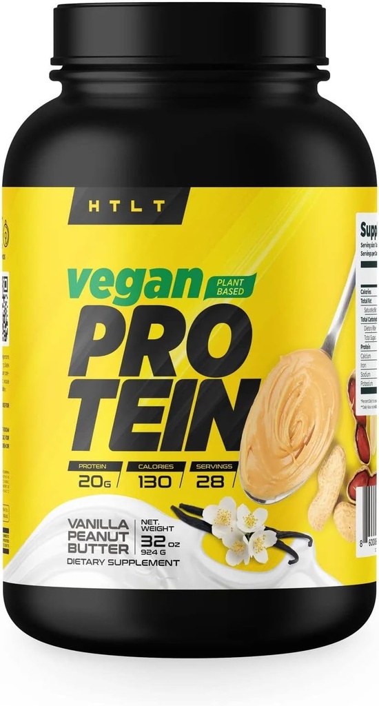 Veganprotein von HTLT | Pflanzenbasiertes Proteinpulver | Pea & Rice Protein Blend | für hochprotein Shakes und gebackene Bäume, (Vanilla Peanut Butter)