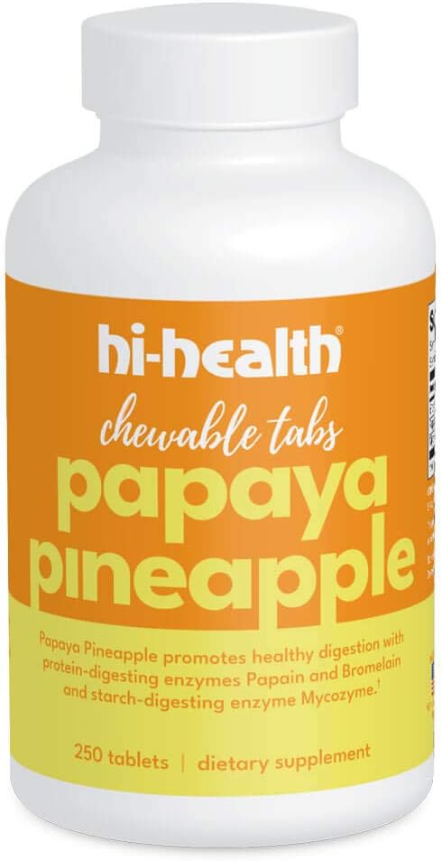Hi-Health Papaya Ananas Kaubare Tabs (250 Tabletten)