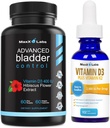 Suppléments avancés de contrôle de la vésicule 60Ct + vitamine D3 K2 gouttes liquides avec K2 MK7-2,000 UI Par goutte de vitamine liquide D K2 gouttes 1 Oz