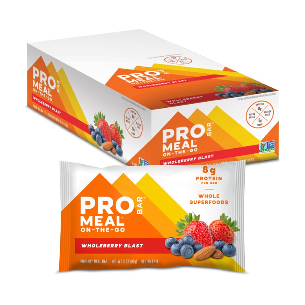 PROBAR - MEAL Bar, Ganzbeerenblase, Non-GMO, Glutenfrei, Gesund, Pflanzenbasiert, Ganzwertig Zutaten, Natürliche Energie (12 Graf)