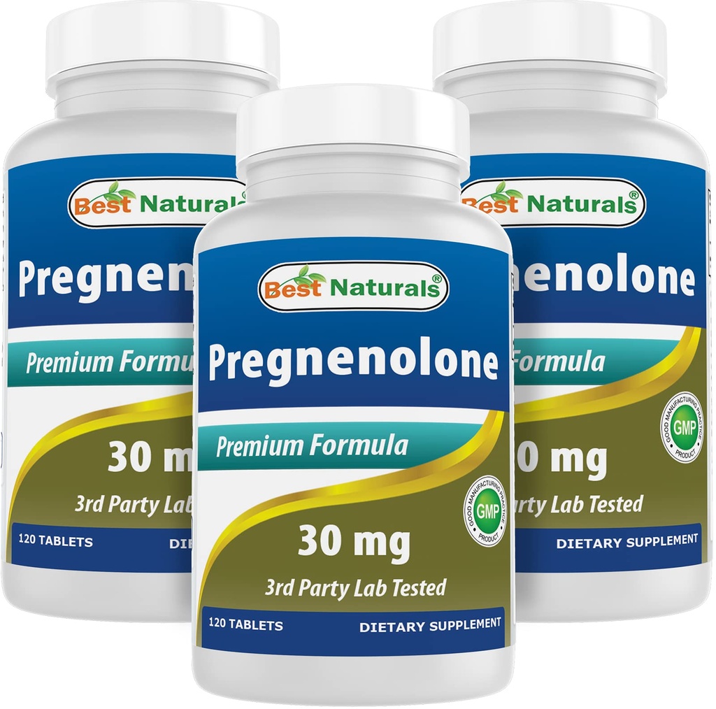 Meilleurs naturels Pregnénolone 30 mg 120 comprimés (120 Nombre (paquet de 3))