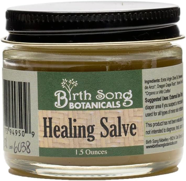 Geburt Song Botanicals Kräuterheilung Salve Erste Hilfe Salbe, Kräuter Haut Irritationen Salz, 1.5oz Jar