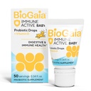 BioGaia Immune aktive Baby Probiotic Drops + Vitamin D | für Babys & Kleinkinder 0-36 Monate | Unterstützt Verdauungs- und Immungesundheit | Allergen, Dairy, Soy & Gluten Free | 50 Tage Versorgung