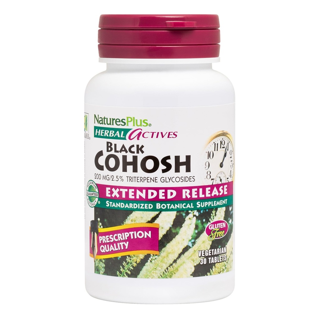 NaturesPlus Kräuter-Aktiven Schwarz Cohosh - 30 Tabletten - Ernährungsunterstützung für Wohlbefinden während Menopause - Vegetarisch, Glutenfrei - 30 Portionen