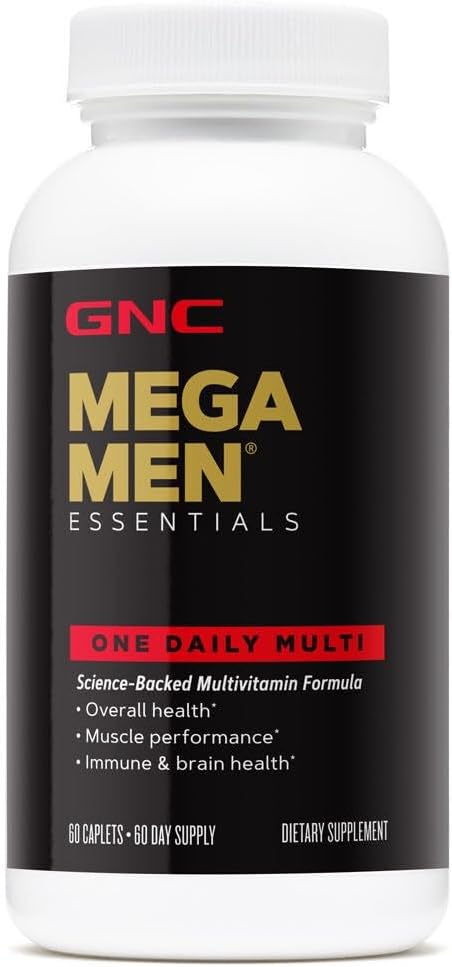 GNC Mega Men Essentials One Daily Multivitamin | Supports Overall Health and Muscle Performance | 60 Count