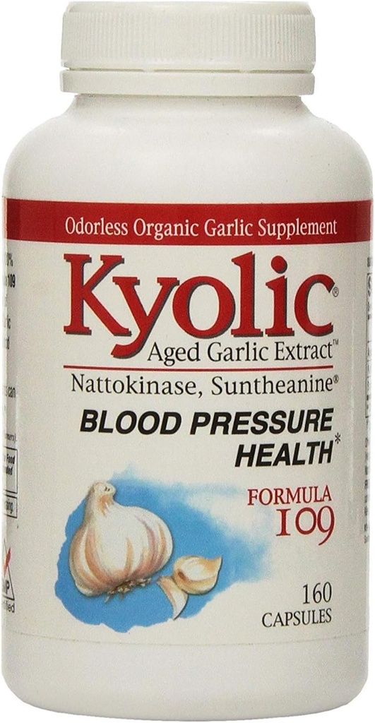 Extrait d'ail à l'âge kyolique Formule de santé de la pression artérielle 109 - 160 capsules