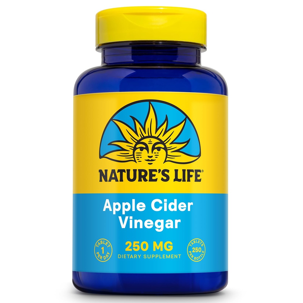 Vinaigre de cidre de pomme 250mg avec l'acide acétique 87 mg (250capsules de légumes)