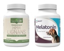 Lignans for Life & K9 Select Pet Care Bundle - HMR Lignans 20mg, 90 Kapseln - Melatonin & 3mg, 120 Peanut Butter Flavored Tablets - Multivitamin Dog Wellness Supplement Treats - Medium Size Dog Breed